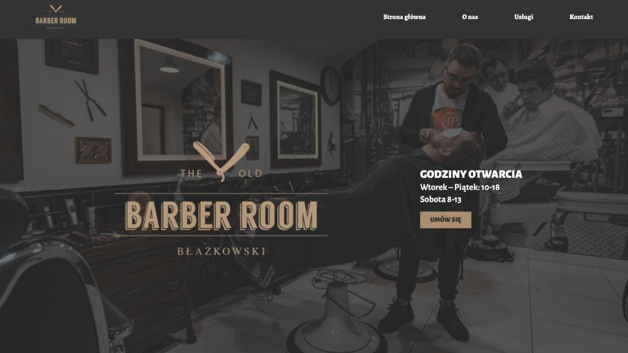 BarberRoom strona internetowa
